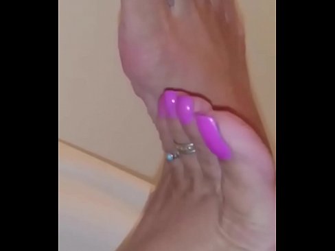 Long toenails sexy sandals