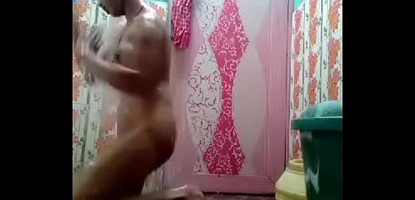 Girl gets towel clothes