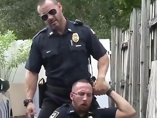 Handcuffed fucked sexy police public