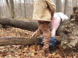 Soldier reccomend bent over woods