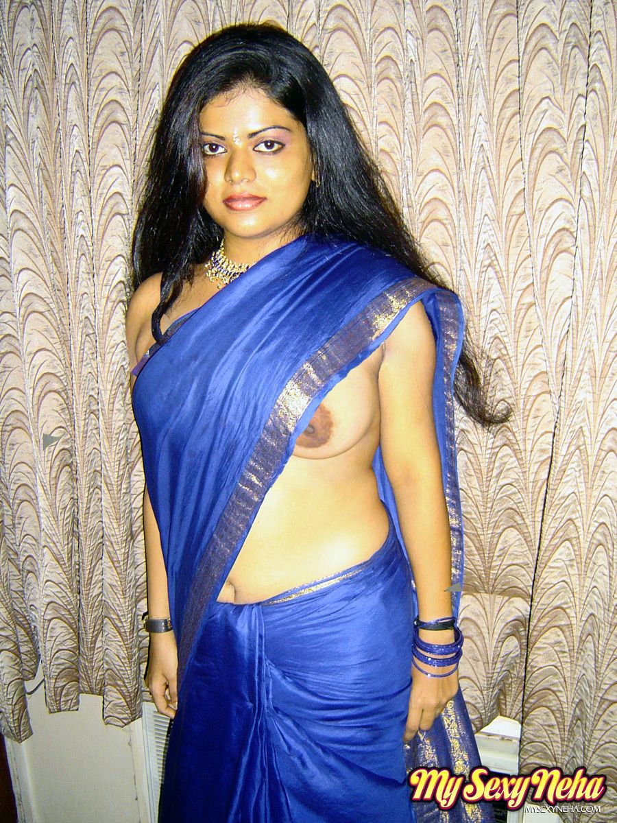 Indian blue saree