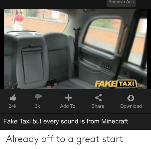 best of From minecraft fake taxi sound every