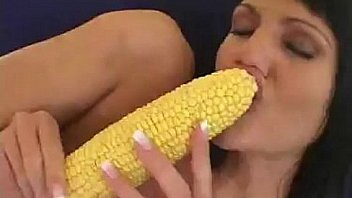 Girl fucks corn porn