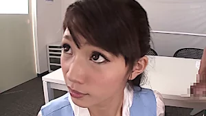 Japanese haired secretary sucking