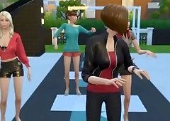 Sims girls nora pole dance