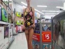 Walmart flashing mini dress upskirt lydia