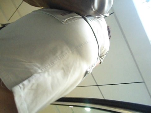 Upskirt panties escalator