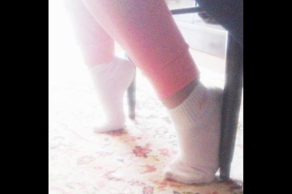Candid girl socks