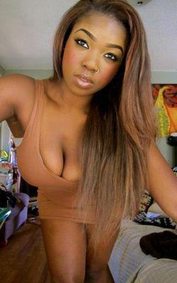 Cute half black girl topless