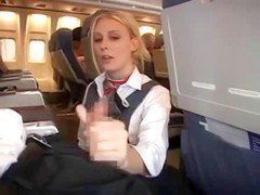 best of Dry tit-fucking Busty stewardess passenger