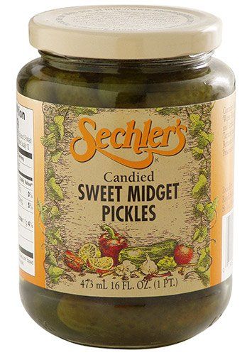 Bad M. F. recomended Midget sweet pickle gherkin