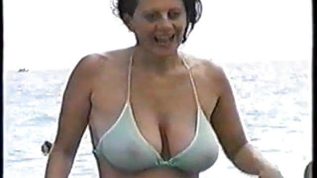 Pics of tits peeking around bikinis
